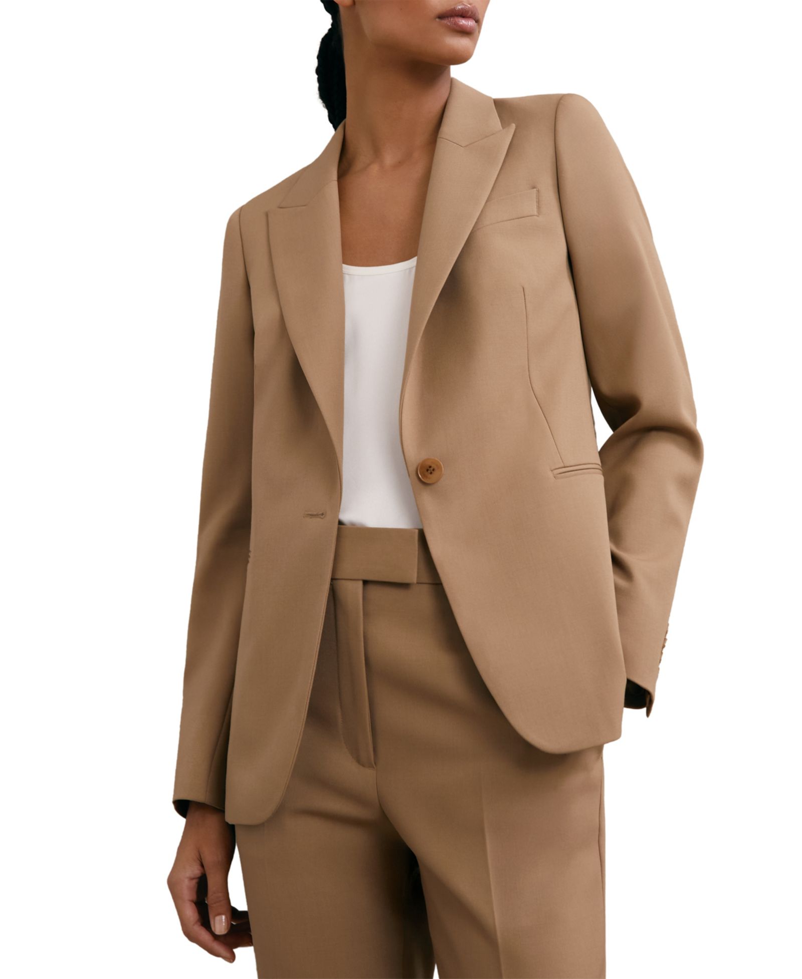 REISS Women's Jade Wool-Blend Single-Breasted Blazer