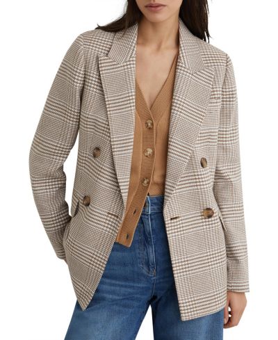 Женский клетчатый блейзер REISS Maxwell Double-Breasted