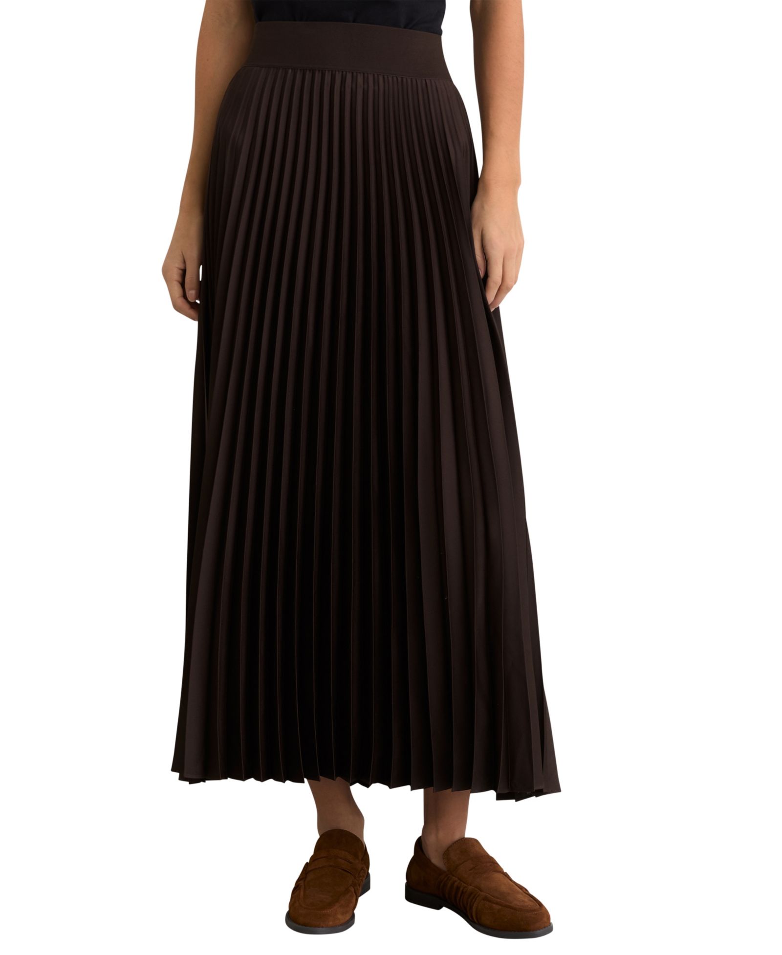 REISS Women's Seren Pleated Midi Skirt