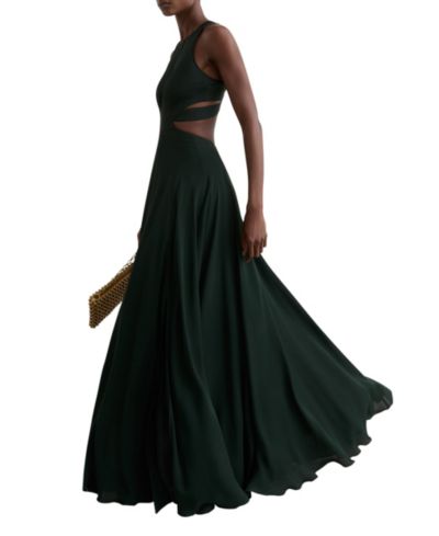 REISS Women's Paloma Cut-Out Racerback Maxi Dress