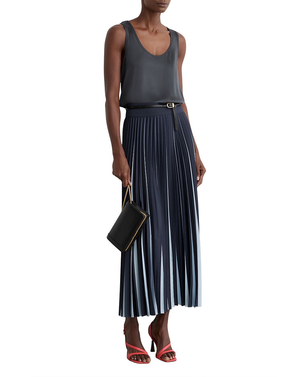 REISS Women's Ruby Silk-Front Cami Top