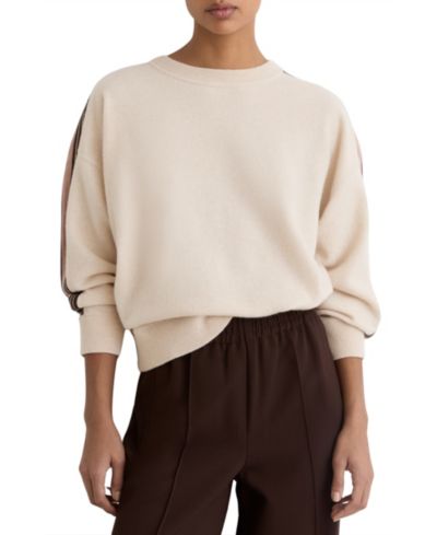 REISS Women's Carli Wool-Cashmere Side-Stripe Jumper