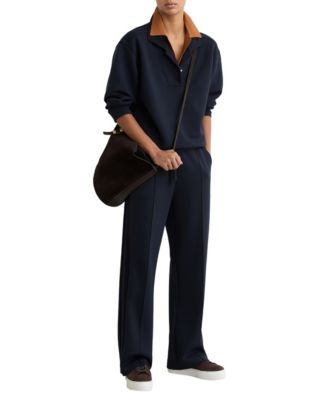 REISS Женские широкие брюки-джоггеры Premium Interlock