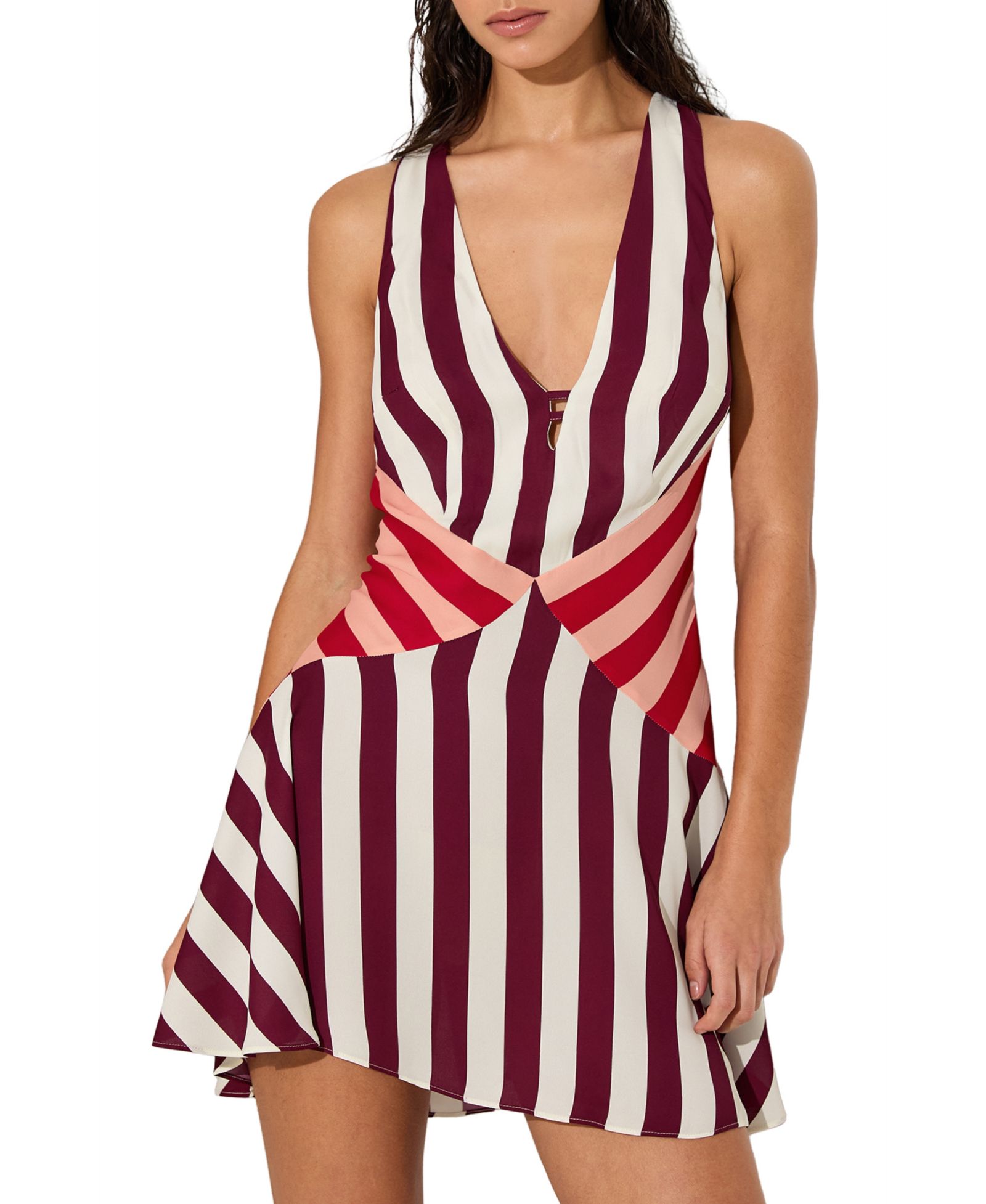 REISS Женское мини-платье Esme Stripe-Print Sleeveless