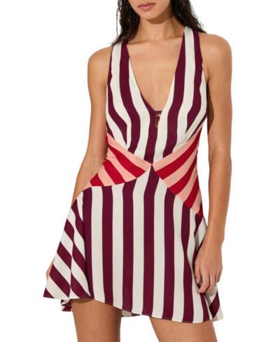 REISS Women's Esme Stripe-Print Sleeveless Mini Dress