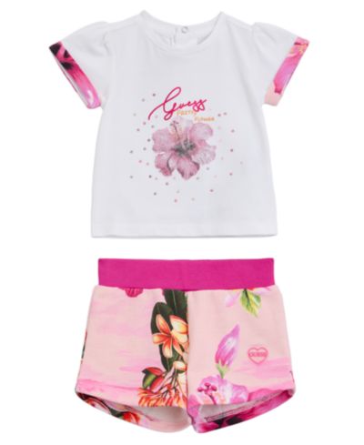 GUESS детский комплект из футболки и шорт с коротким рукавом, 2-Piece Set