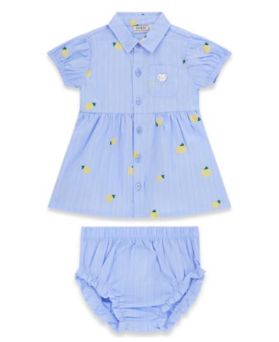 Детское платье GUESS Baby Girls' Yarn Dye Poplin Short-Sleeve и matching bloomer