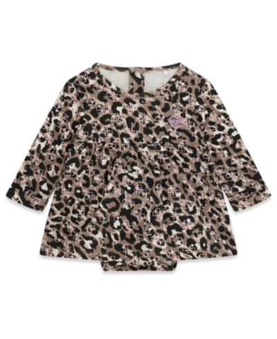 Детское платье-боди GUESS Baby Girls' Interlock Long-Sleeve Bodysuit Dress