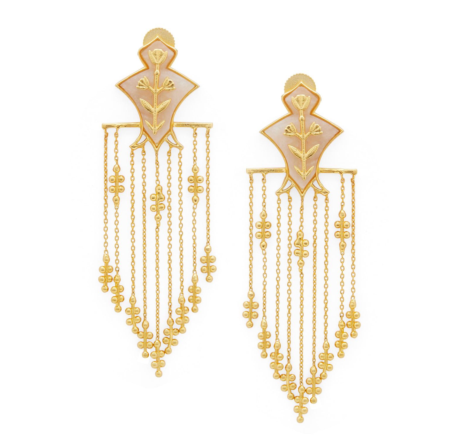 Серьги Dhwani Bansal Gold Plated Serai