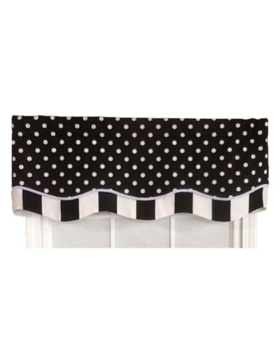 RLF Home-Glory Dotty Style High Quality 3" Rod Pocket Valance by RLF Home