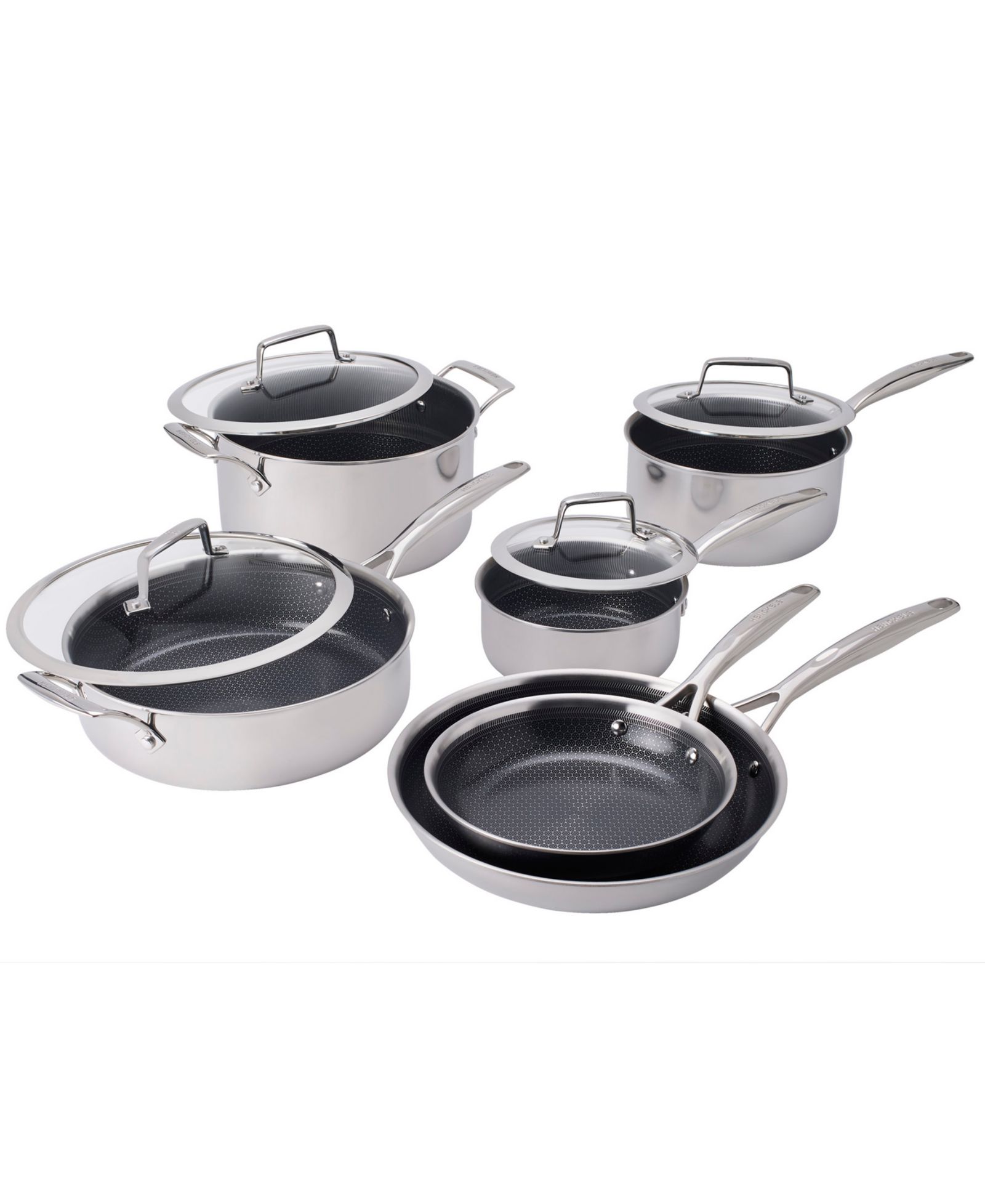 J. A. Henckels Paradigm Ceramic Stainless Steel 10-Pc. Dual Performance Cookware Set