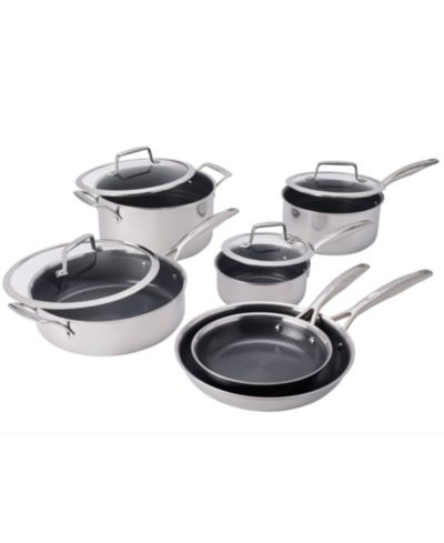 J. A. Henckels Paradigm Ceramic Stainless Steel 10-Pc. Dual Performance Cookware Set