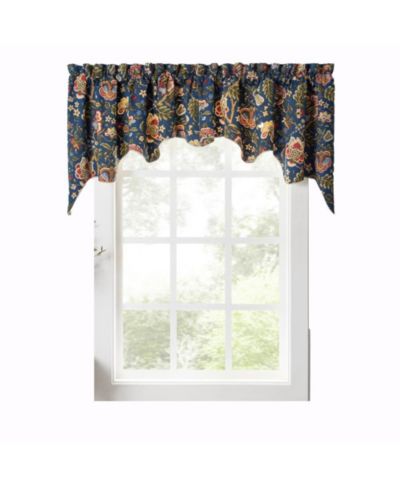 Ellis Curtain Regency Swag Shaped 3" Rod Pocket Valances for Windows 100" x 30"