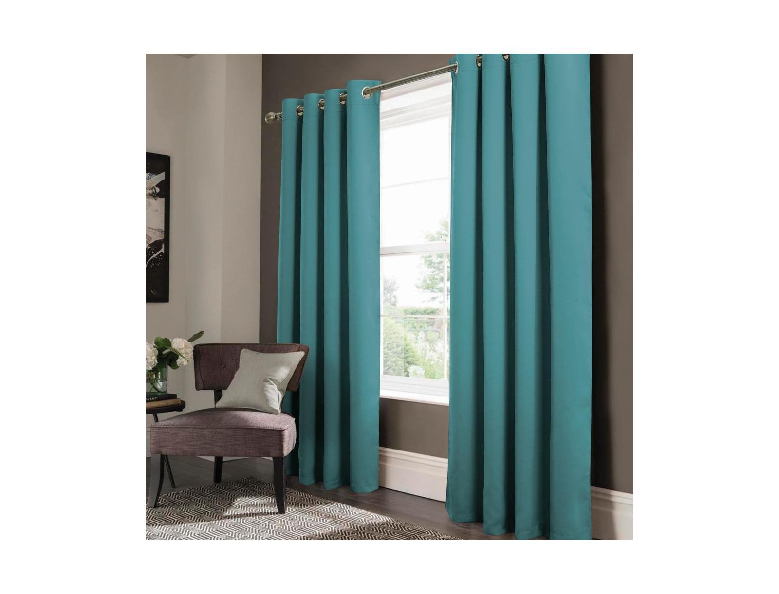 Olivia Gray Anchorage Blackout Grommet Single Curtan Panel - 54x90"