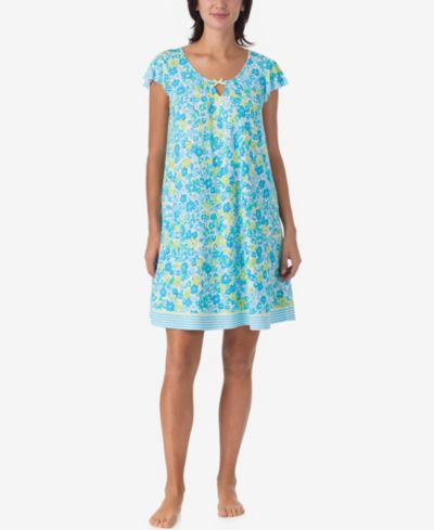 Женское хлопковое платье-рубашка Ellen Tracy Short-Sleeve Chemise Jersey