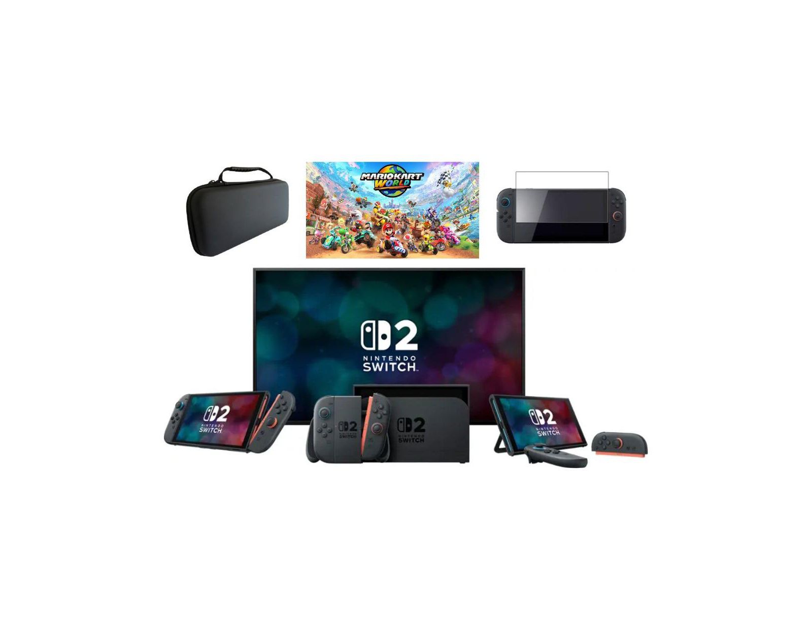 Nintendo Switch 2 + Mario Kart World Bundle с аксессуарами