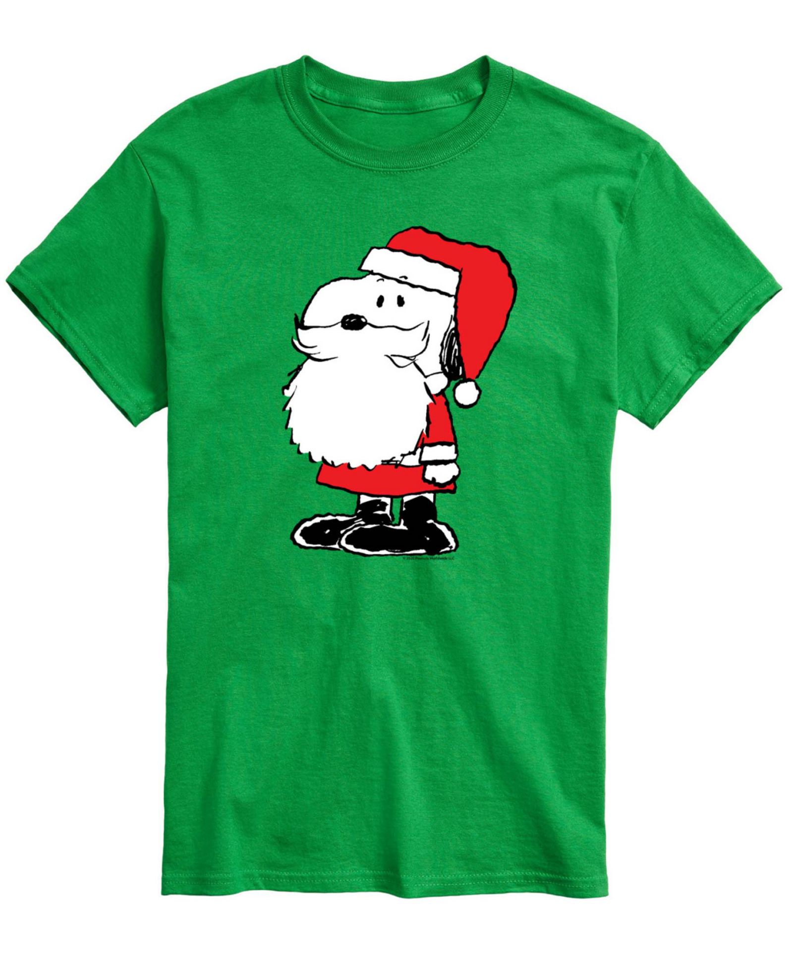 AIRWAVES Мужская футболка Snoopy Santa Dog Graphic
