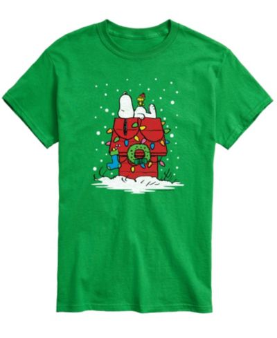 AIRWAVES Men's Snoopy Holiday House Short-Sleeve T-Shirt