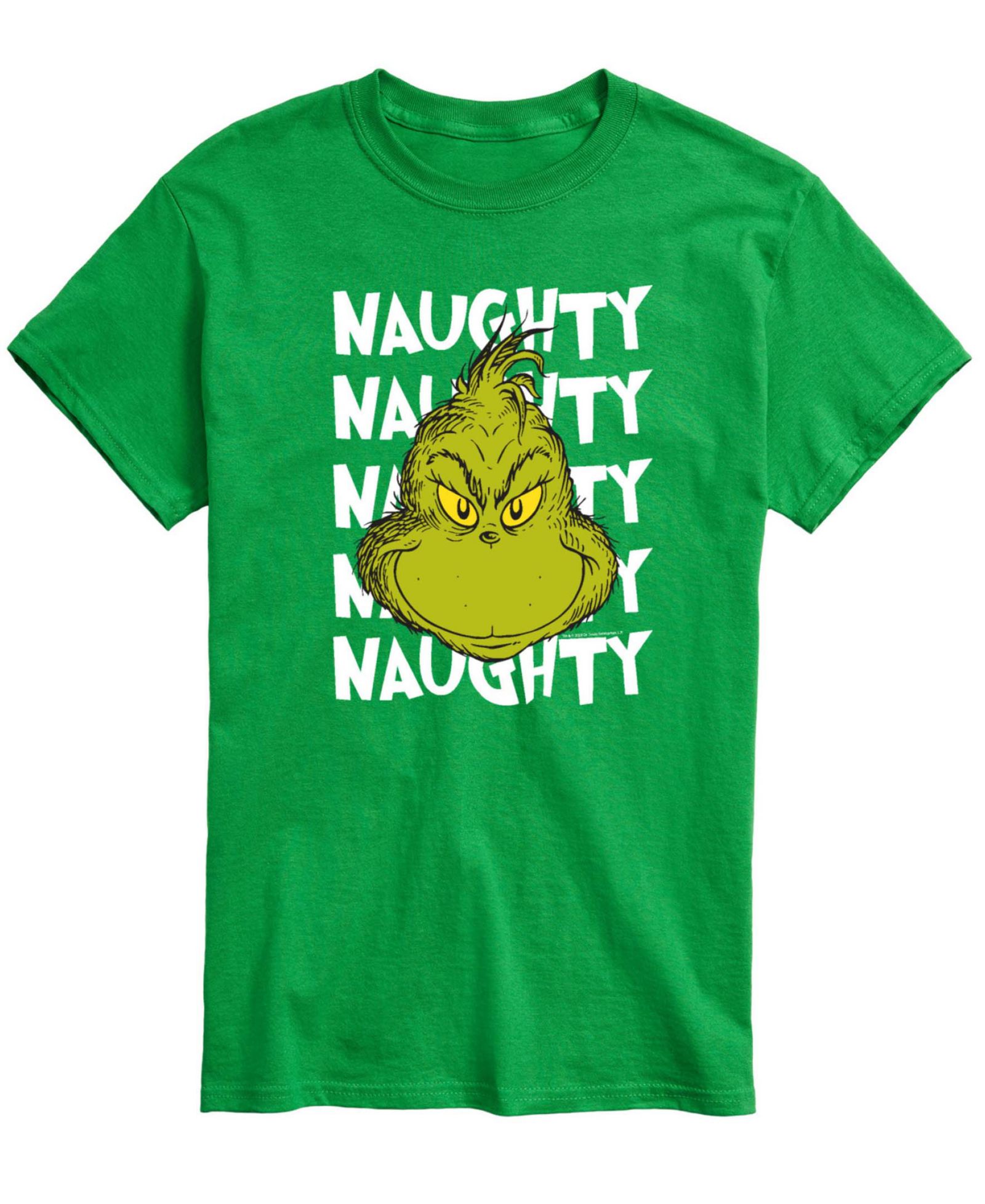 AIRWAVES Мужская футболка с принтом Naughty Grinch, круглый вырез