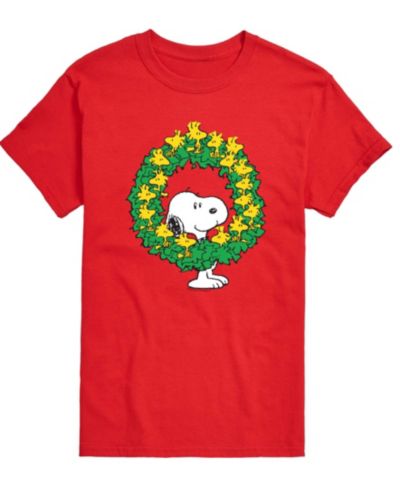 Мужская футболка AIRWAVES Snoopy и рождественский венок с графикой