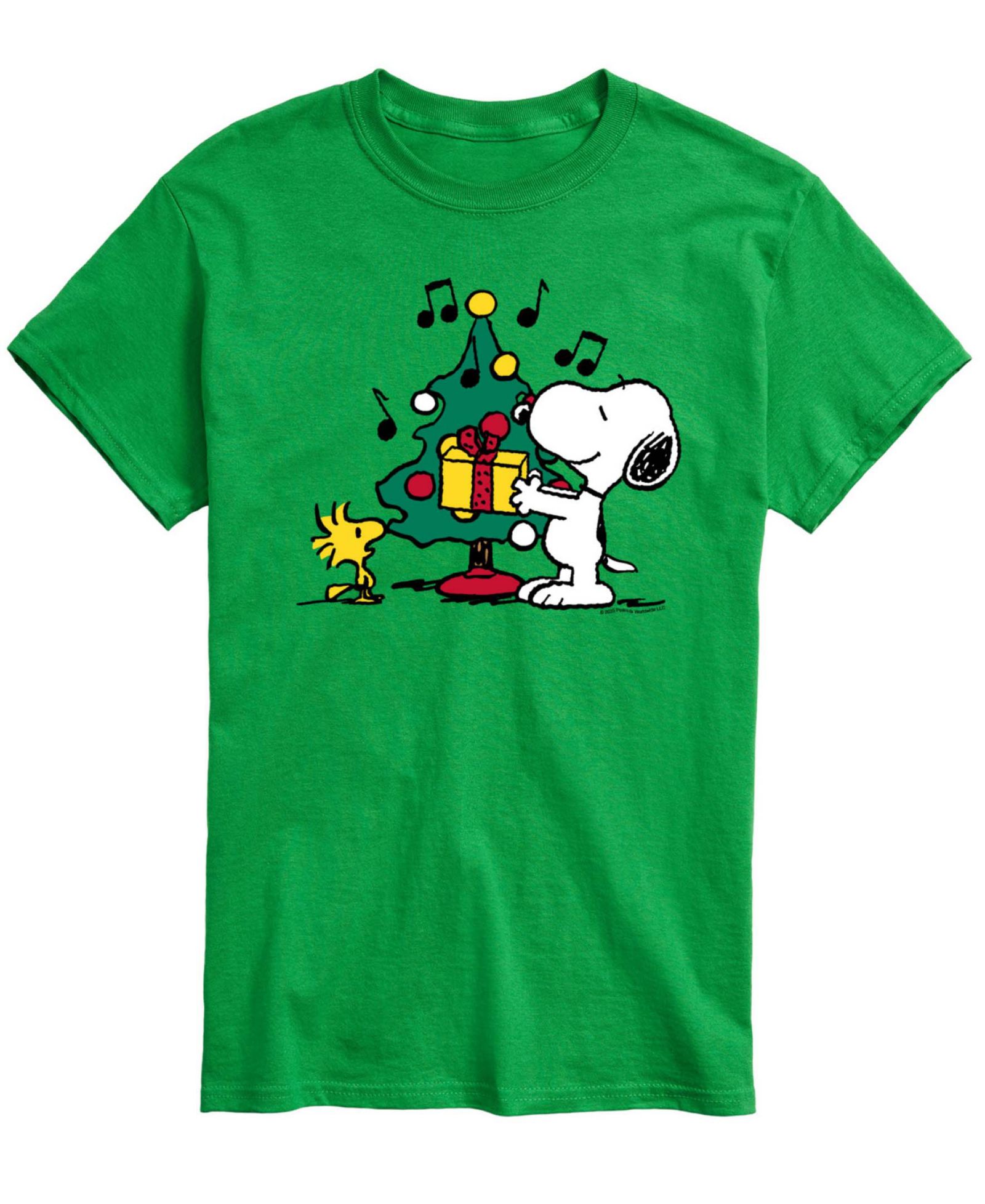 AIRWAVES Мужская футболка с принтом Snoopy и рождественской елки