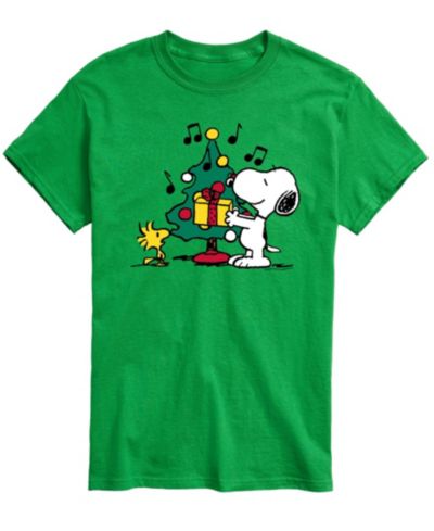 AIRWAVES Мужская футболка с принтом Snoopy и рождественской елки