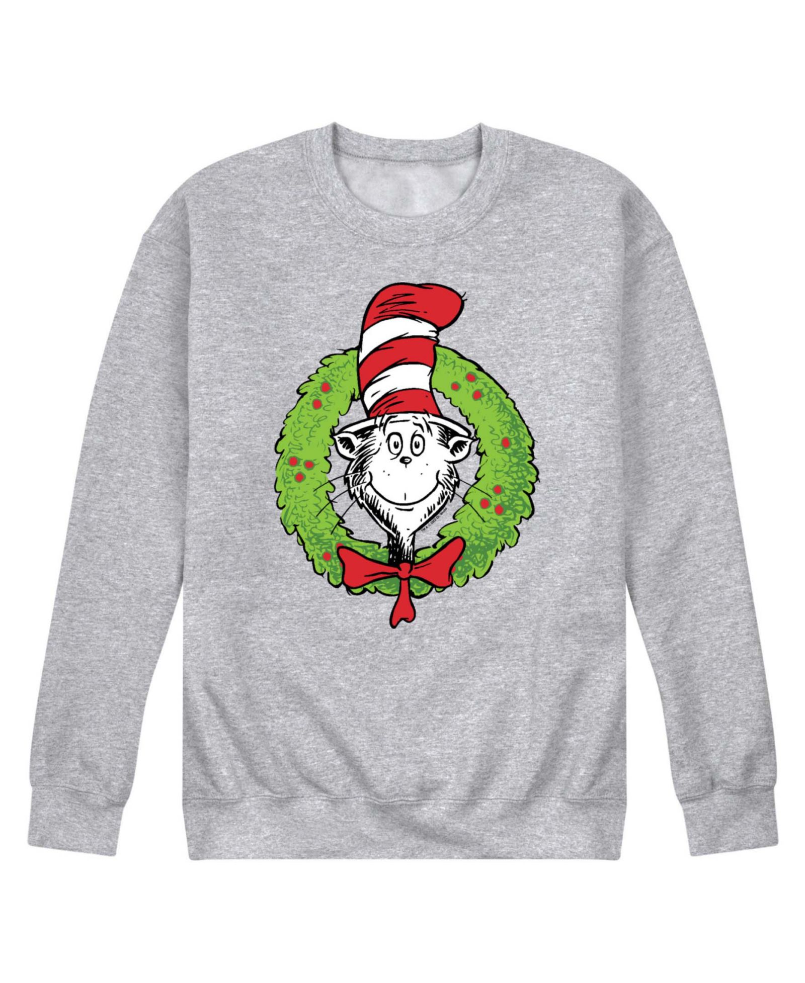 AIRWAVES Men's Cat in the Hat Wreath Pullover Sweatshirt