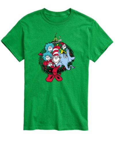 Мужская футболка AIRWAVES Dr. Seuss Christmas Wreath с графическим принтом, короткий рукав