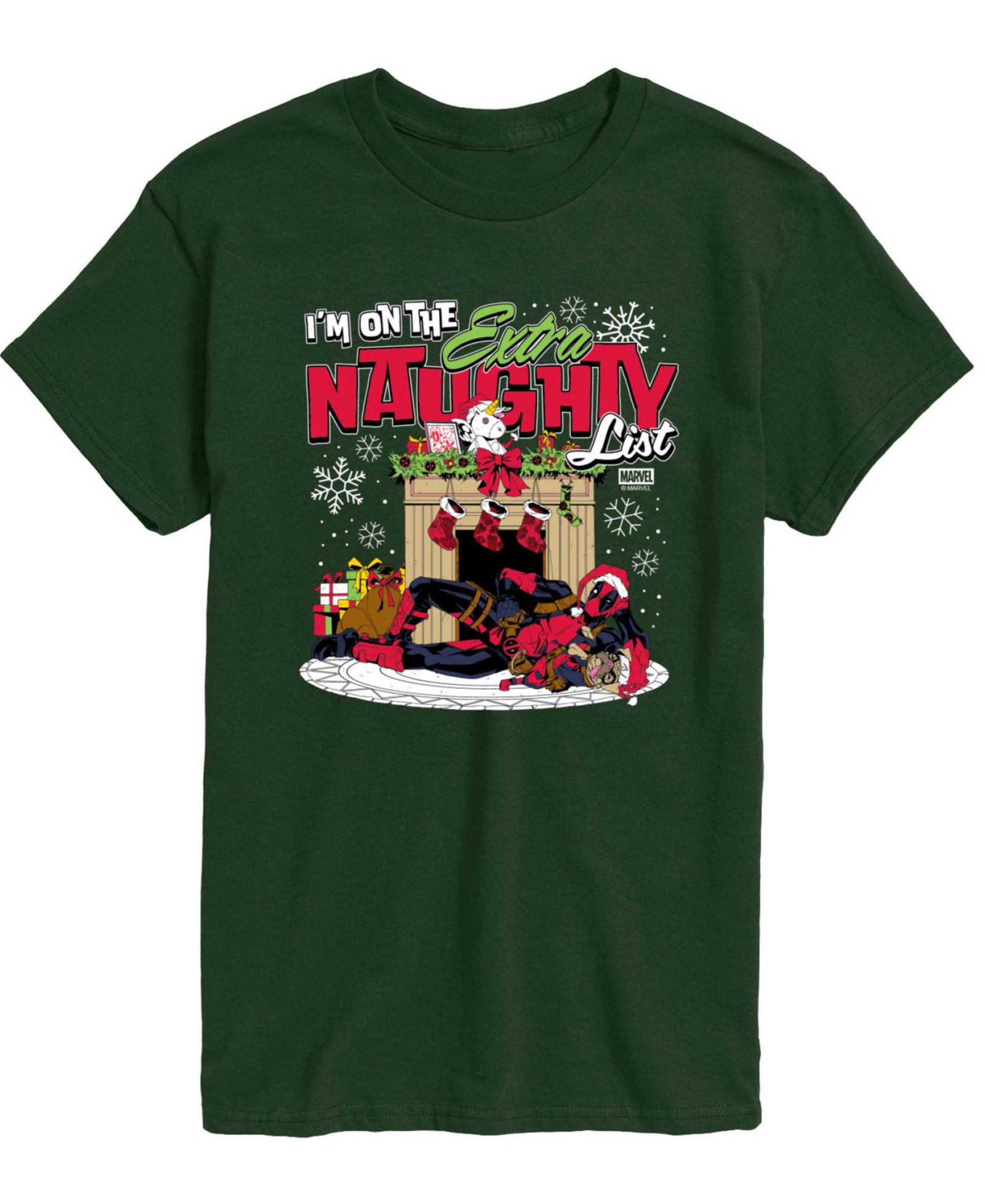 AIRWAVES Men's Marvel Deadpool Extra Naughty Short-Sleeve Graphic T-Shirt