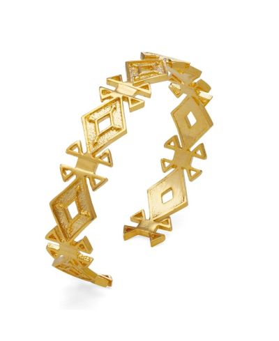 22k Gold Plated Adjustable Safa Bracelet with Filigree