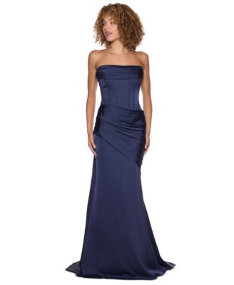 Детский B Darlin Strapless Cowl Neck Long Gown