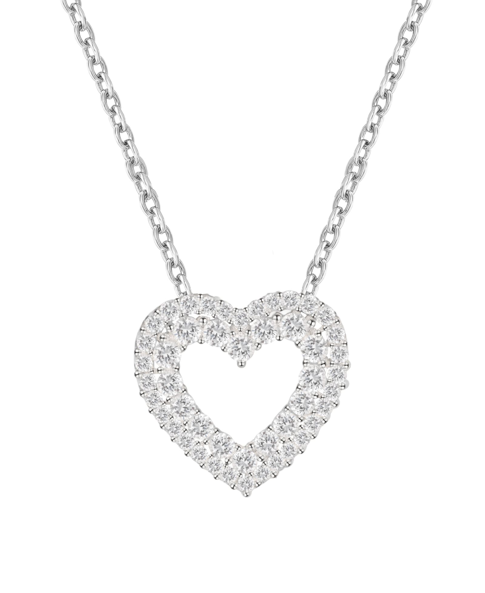 Подвеска-ожерелье Macy's Diamond Heart (1/3 ct. t.w.) в белом золоте 10k