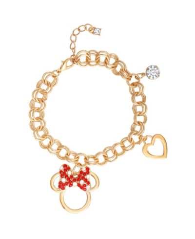 Disney Minnie Mouse Bow Charm Bracelet, 7 +1'' Chain