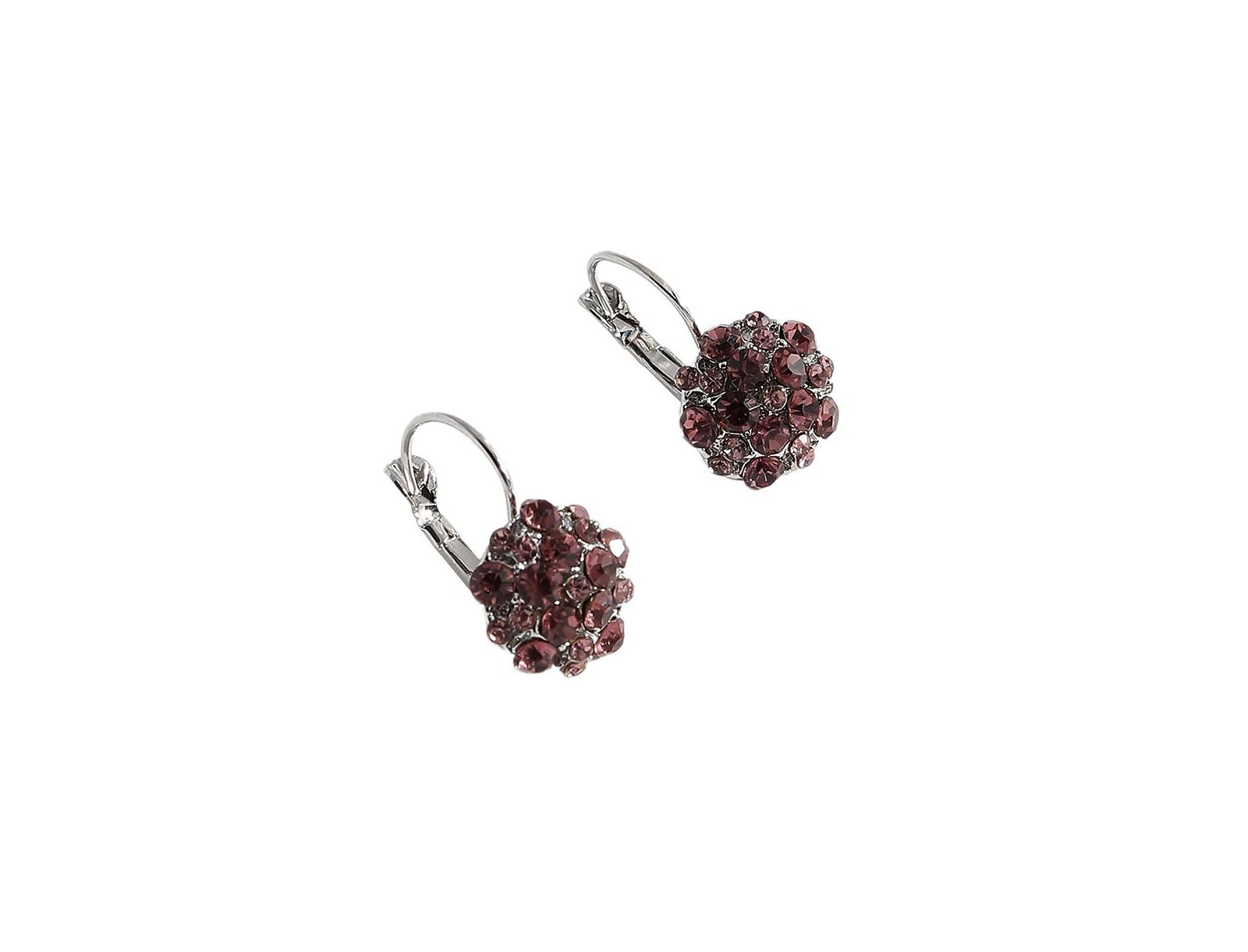 Серьги SOHI Stone Flower Hoop