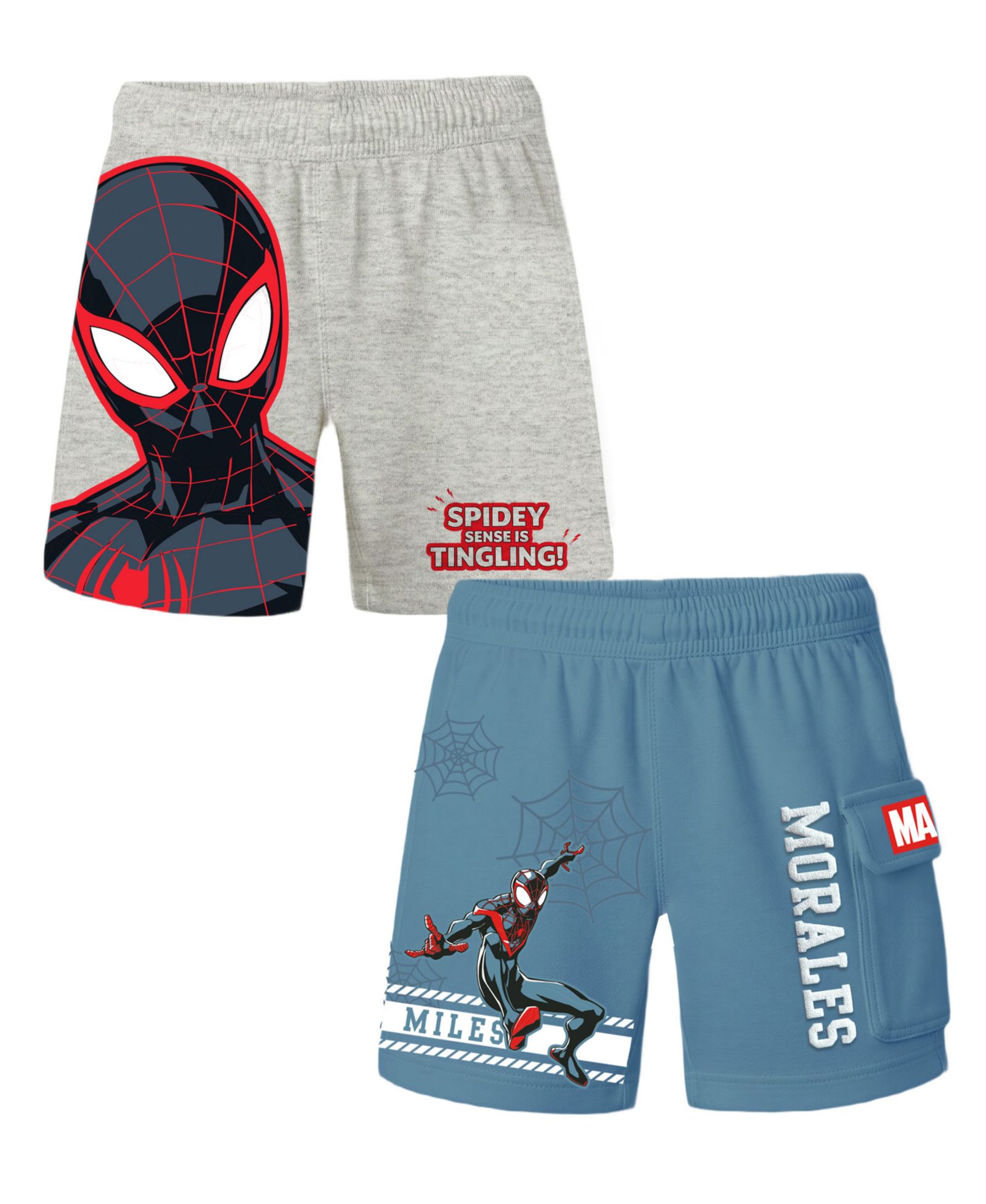 Spider-Man Шорты Miles Morales для мальчиков, 2-Pack