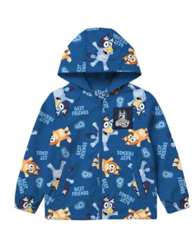 Bluey Boys' ветровка Bluey с принтом и капюшоном, 2T-7