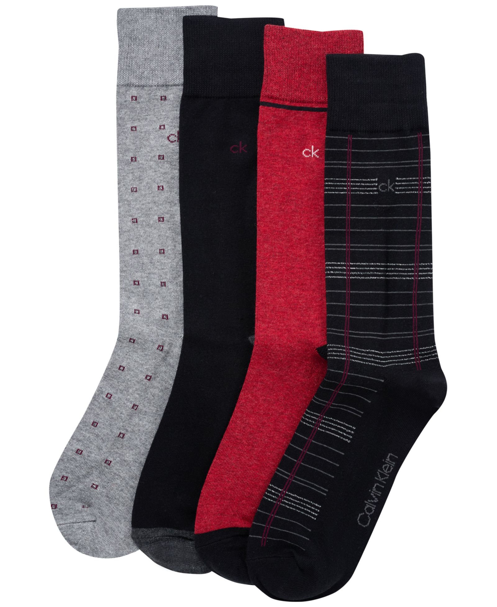 Calvin Klein Men's Rayon Dress Crew Socks, 4-Pack