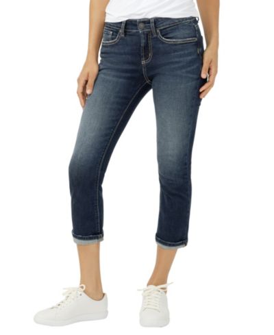Женские джинсы Silver Jeans Co. Suki Mid Rise Curvy Fit Capri Jeans