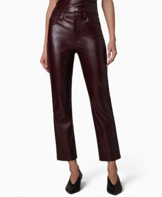 Joe's Jeans Women's The Margot Faux-Leather High-Rise Slim Ankle Pants