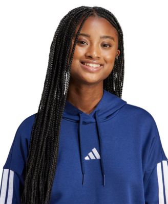 adidas женская толстовка-худи из флиса Essentials 3-Stripes