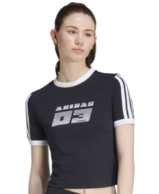 Женская хлопковая футболка adidas Racing Retro Graphic