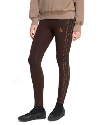 adidas Women's Seasonal Essentials Animal Print 3-Stripes Leggings