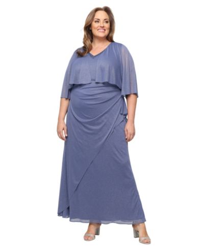SL Fashions Plus Size вечернее платье А-силуэта с V-образным вырезом