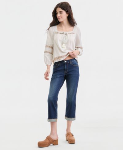 Женские джинсы Lucky Brand с низкой посадкой Sweet Capri