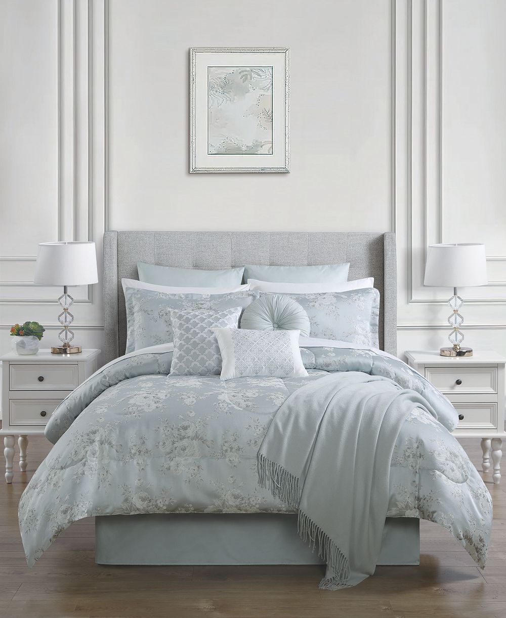 Macy's Roselyn Reversible Jacquard 14-Pc. Comforter Set, King, Created for Macy's