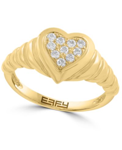 Кольцо с бриллиантом EFFY Collection (1/5 ct. t.w.) из желтого золота 14k