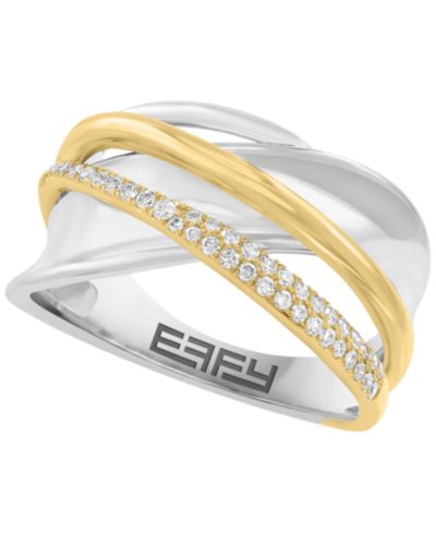 Кольцо EFFY Collection Diamond в золотом напылении на стерлинговом серебре
