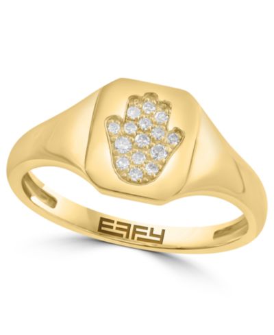 Кольцо EFFY Collection Diamond (1/20 ct. t.w.) Pinky в 14k Yellow Gold