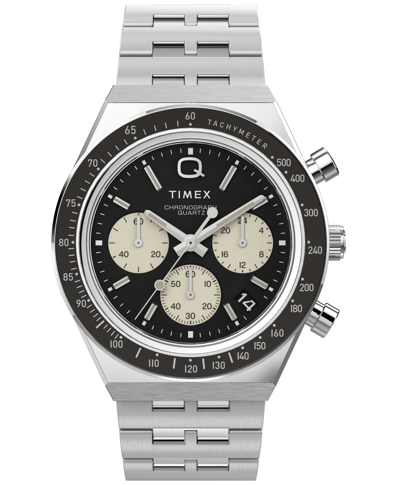 Timex Men's Analog Silver-Tone Stainless Steel Watch, 40mm