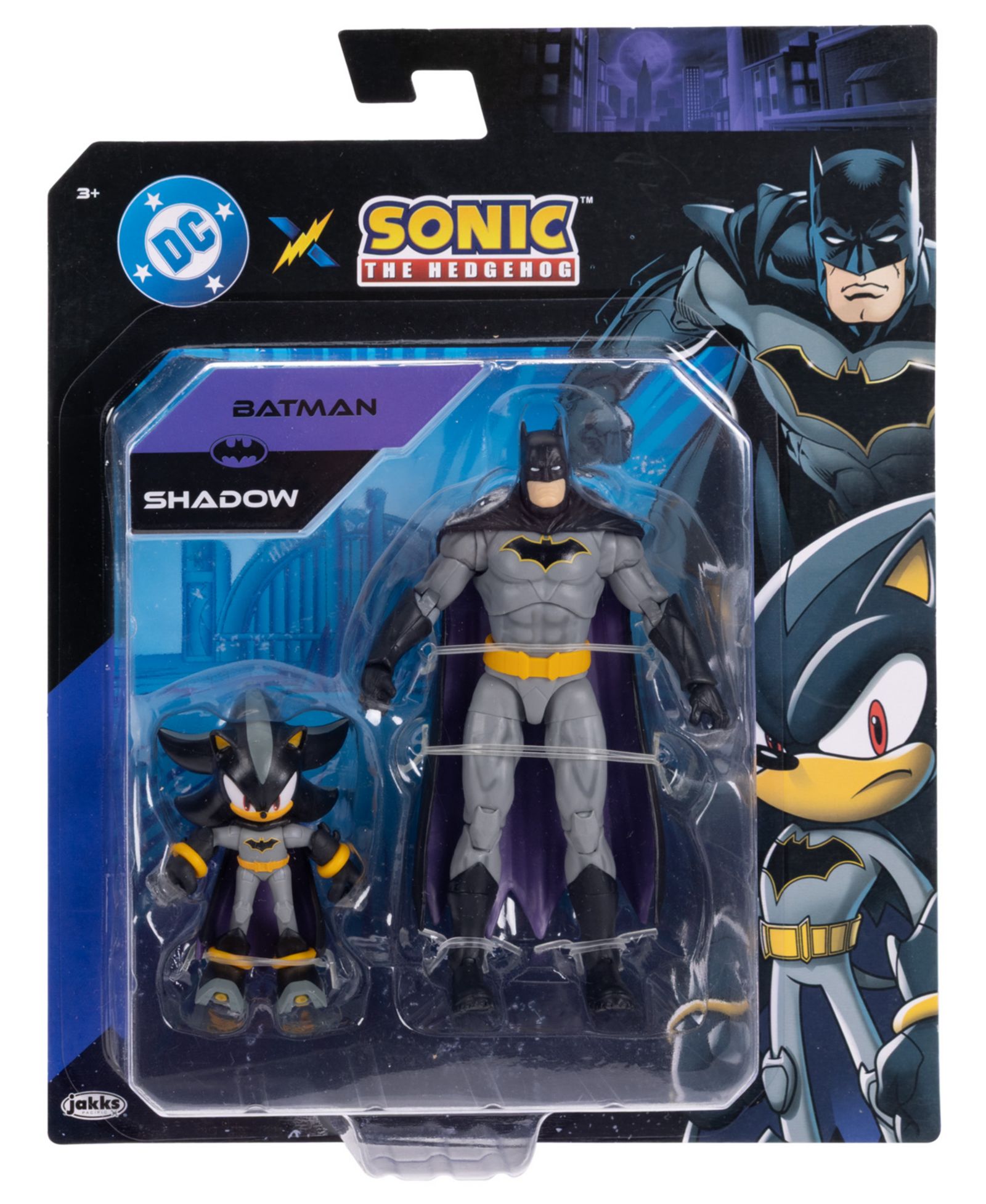 Sonic Shadow as Batman and Batman Action Figures, 2-Piece Set, Ages 3+